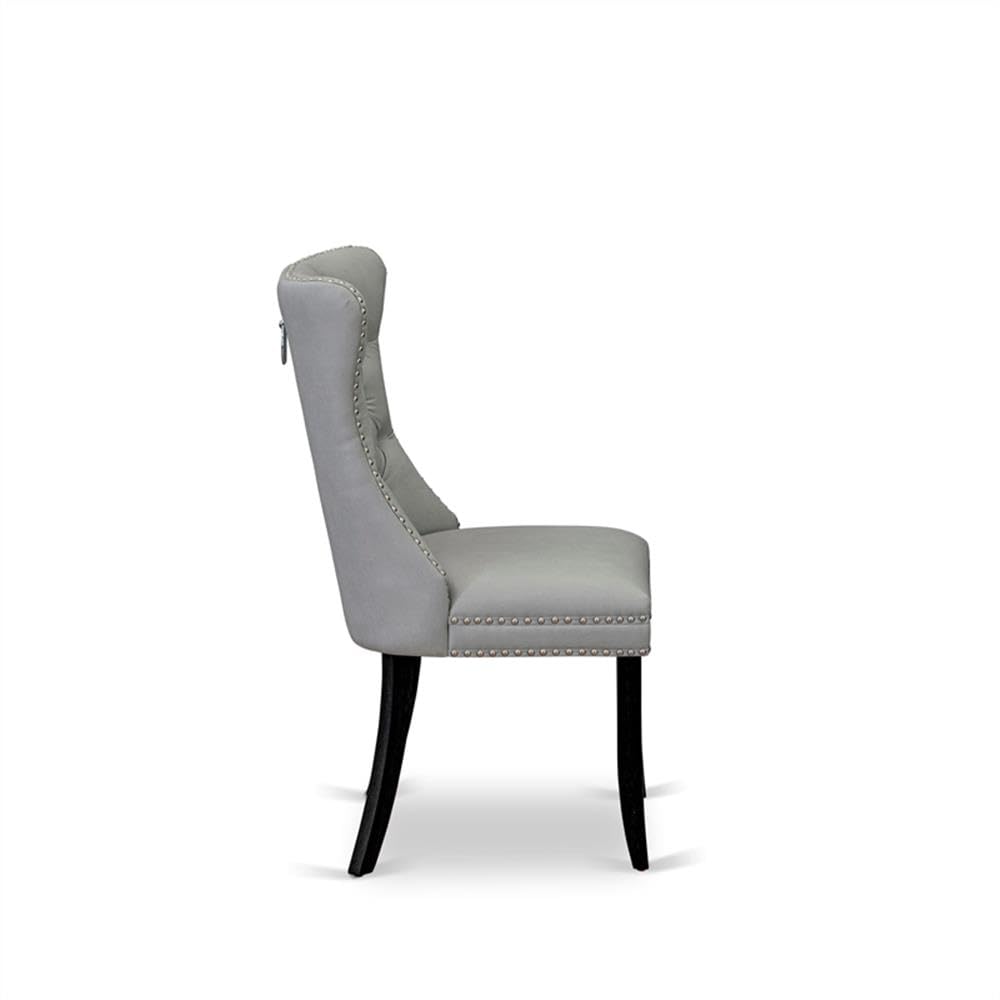 Light Gray Faux Leather Dining Chair X79559