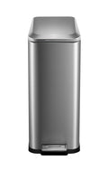 50L Slim Stainless Steel Step Trash Can with Soft-Close Lid H498