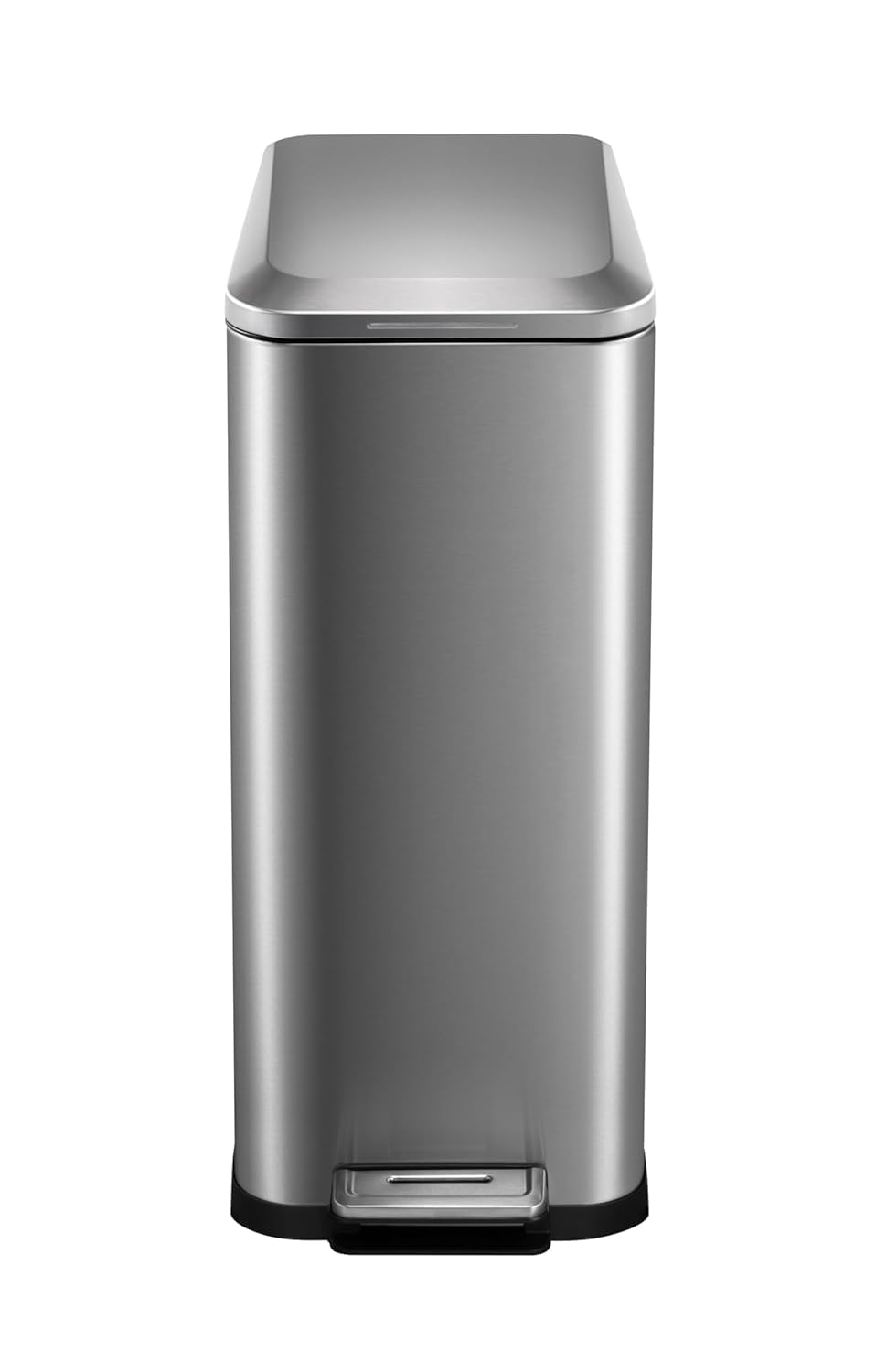 50L Slim Stainless Steel Step Trash Can with Soft-Close Lid H498