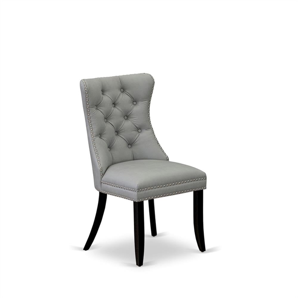 Light Gray Faux Leather Dining Chair X79559