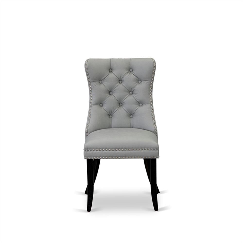 Light Gray Faux Leather Dining Chair X79559