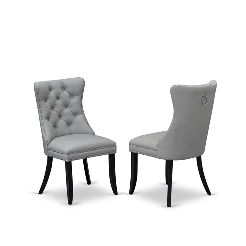 Light Gray Faux Leather Dining Chair X79559