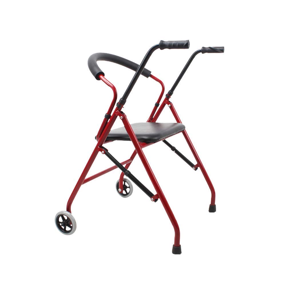 Lightweight Folding Aluminum Rollator Walker with Seat W861