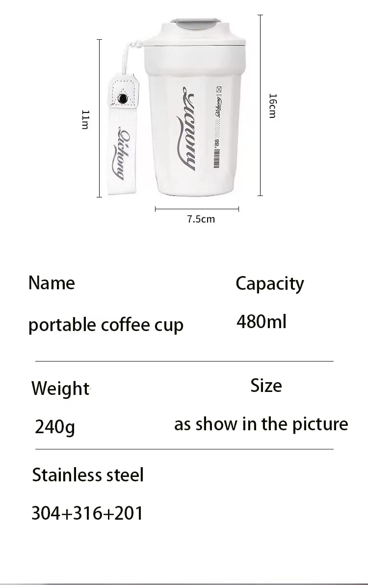 16 oz Stainless Steel Vacuum Insulated Tumbler with Lid Y519