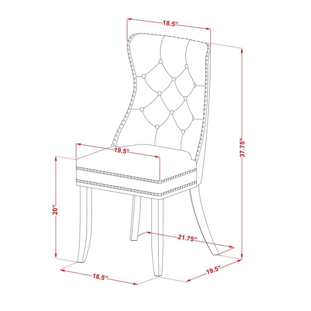 Light Gray Faux Leather Dining Chair X79559