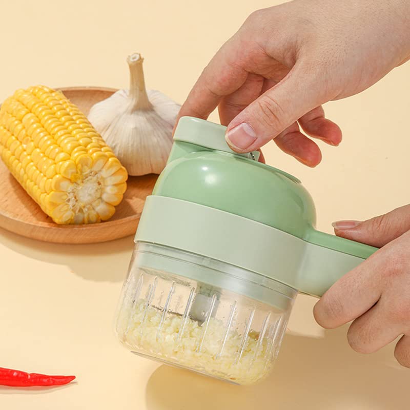 Electric Vegetable Cutter Set 4 in 1 Portable Rechargeable Wireless Food Processor J7208