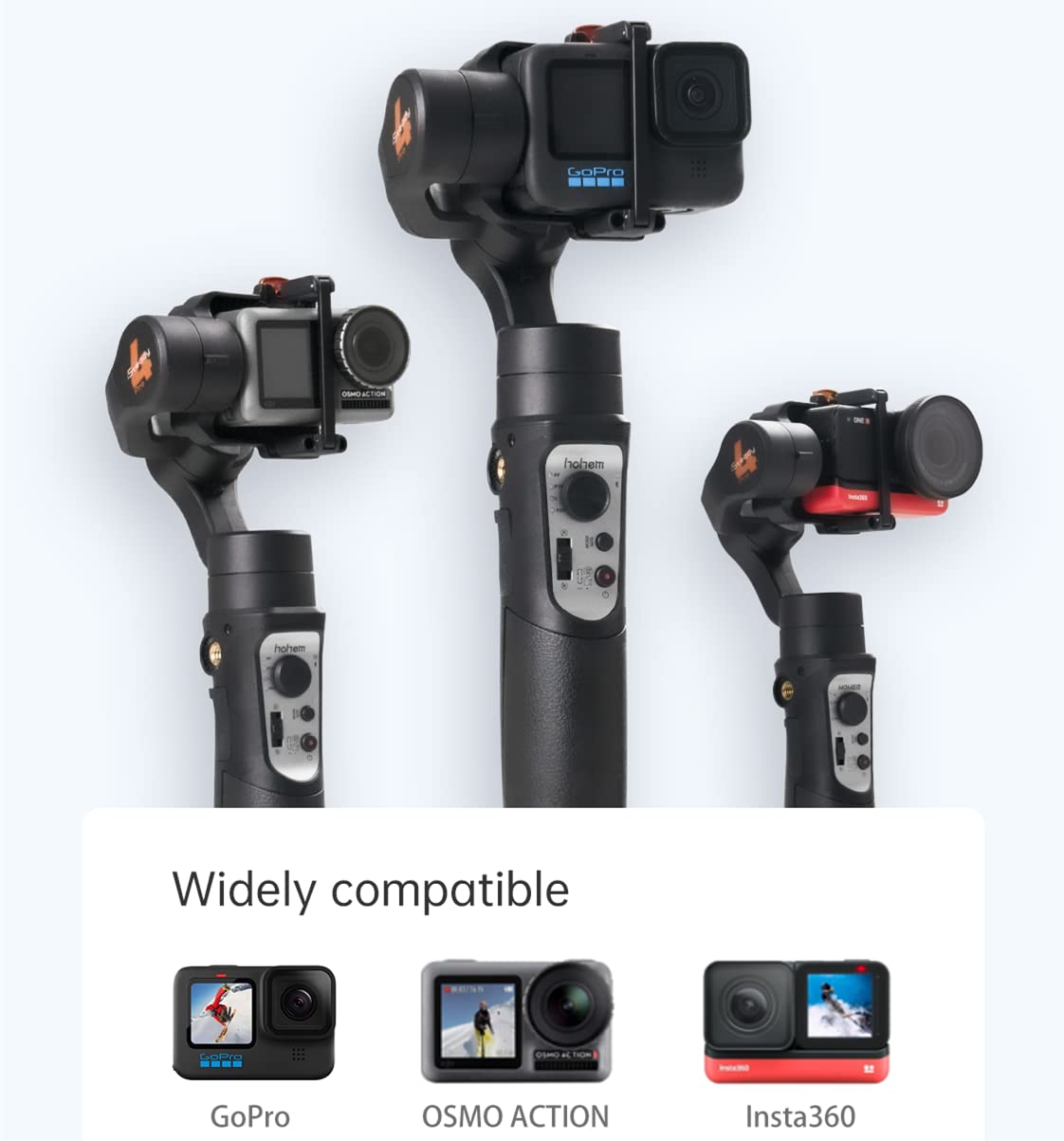 Action Camera Gimbal 3-Axis Splashproof Stabilizer W631002