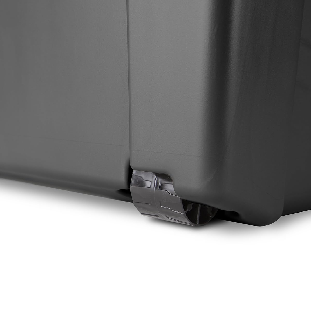 23 Gallon Lockable Storage Tote with Wheels Black B308953