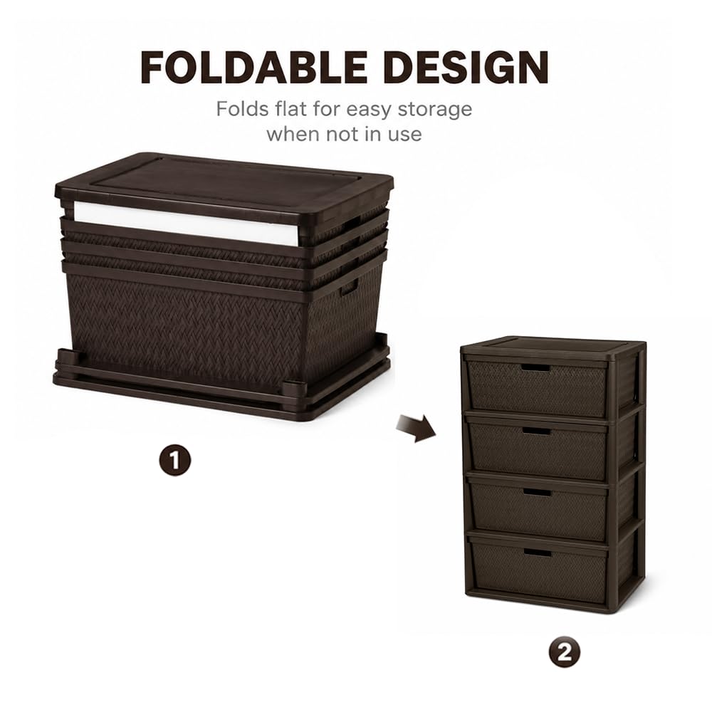 4 Drawer Plastic Storage Organizer S49677