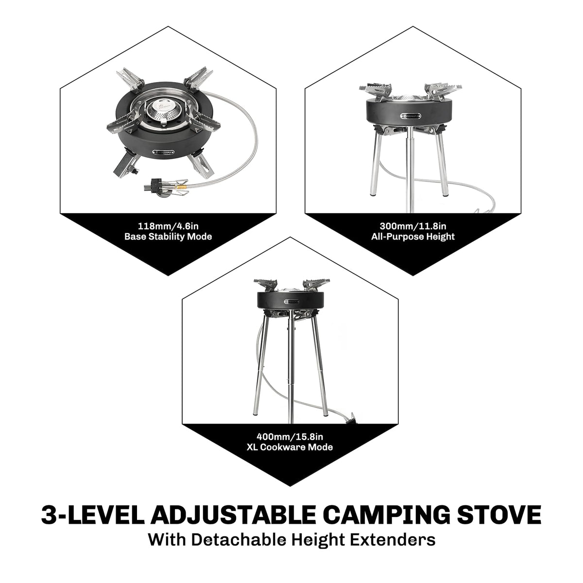Camping Stove 4400W Gas Stove with Dual Preheating Tube G325963