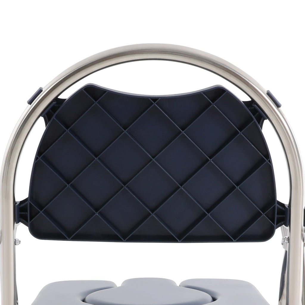 3 in 1 Commode Chair with Arms, Adjustable Height, Padded Seat, Toilet Bucket X611439