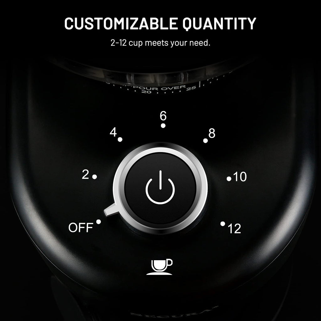 Electric Conical Burr Coffee Grinder with 35 Adjustable Grind Settings E953