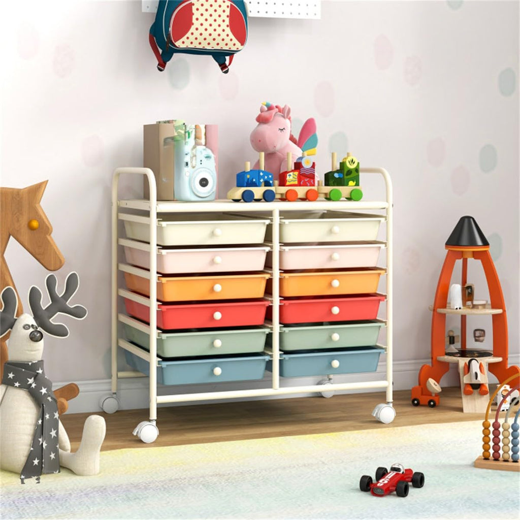 12 Drawer Rolling Storage Cart with Wheels N22491