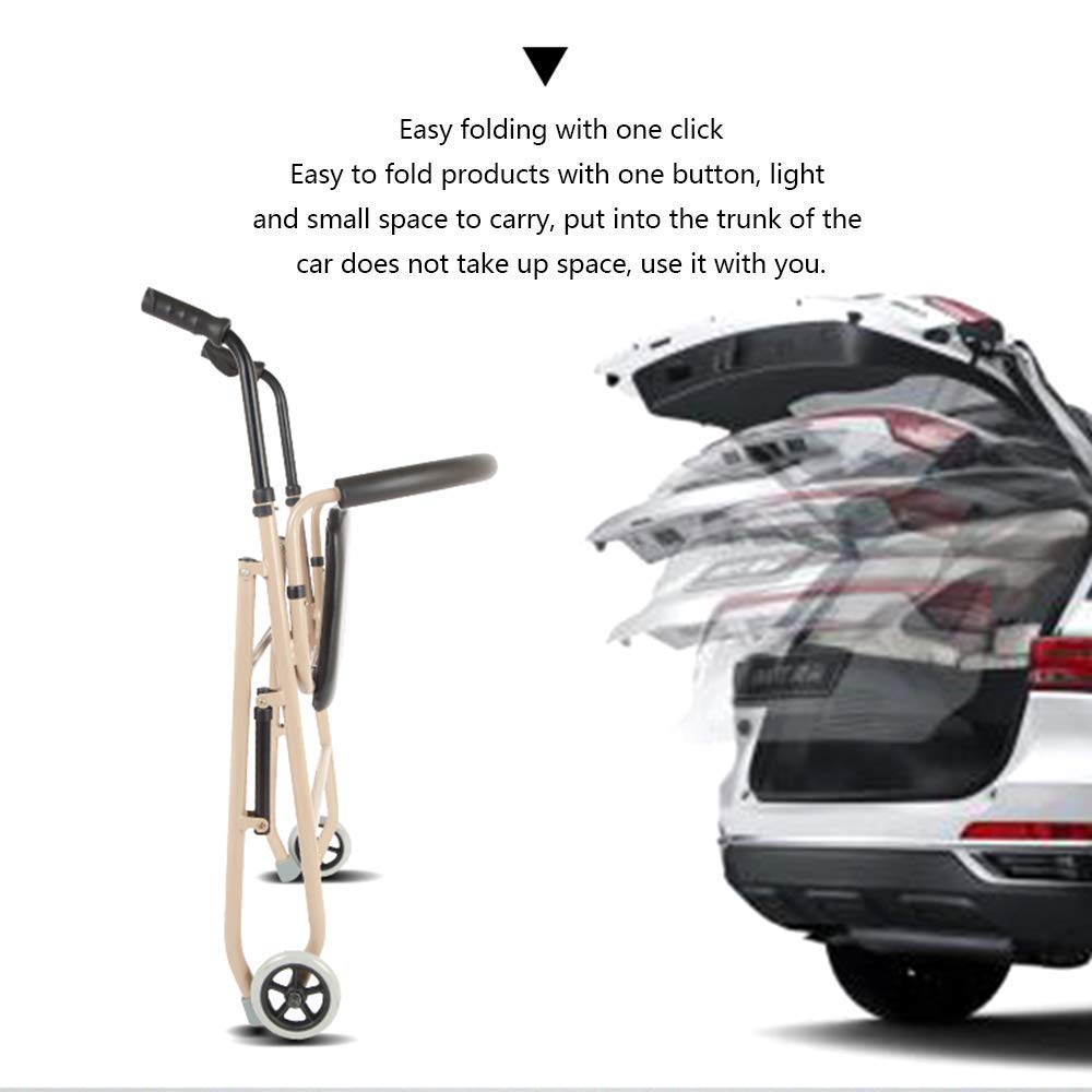 Lightweight Folding Aluminum Rollator Walker with Seat W861