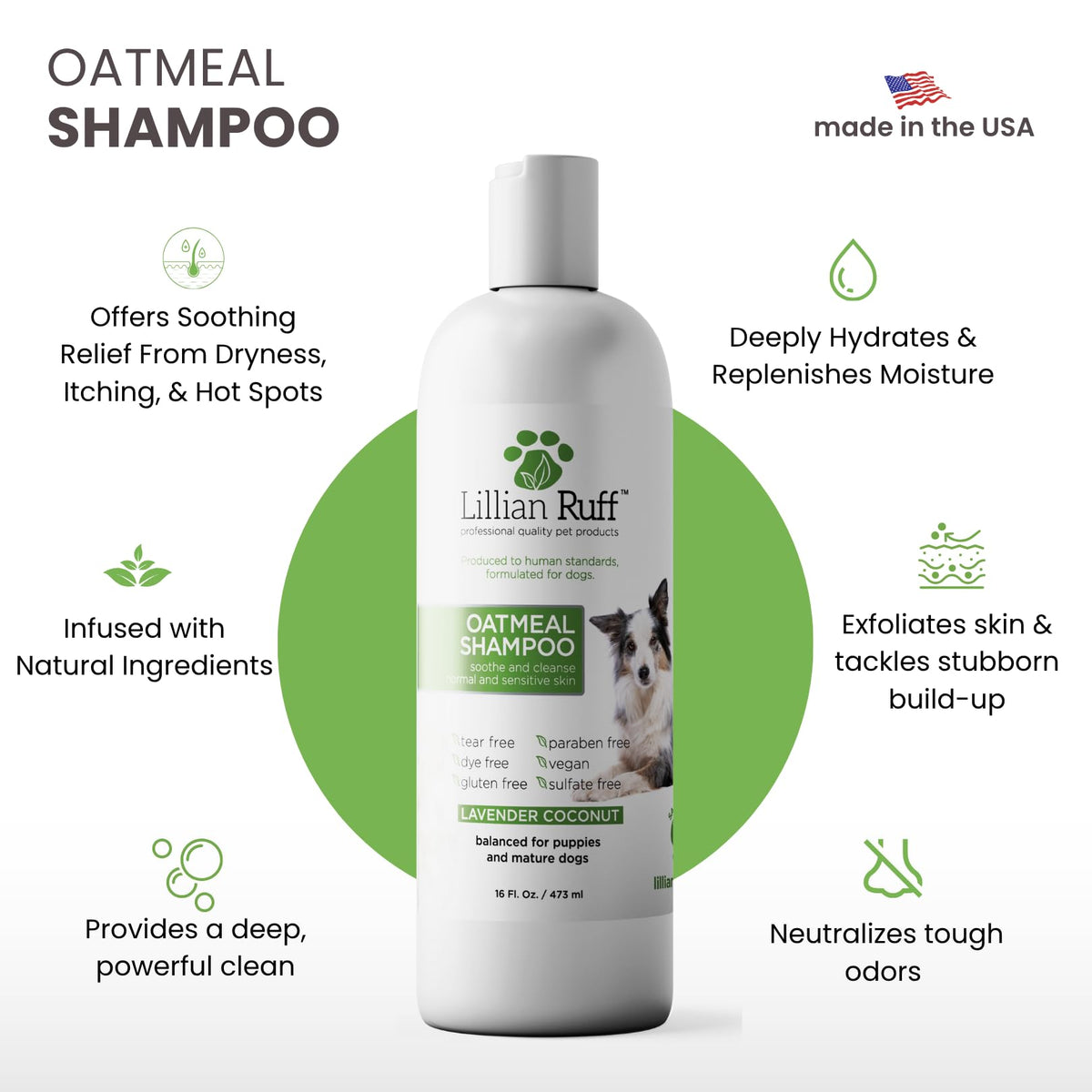 Oatmeal Dog Shampoo 16oz L659080