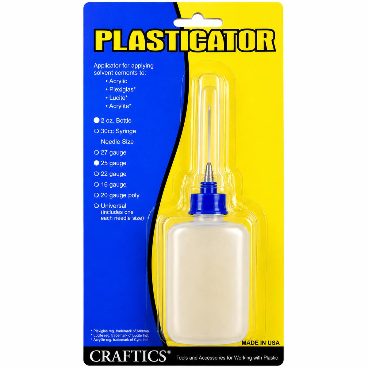 2oz Plastic Bottle with Metal Needle W34494