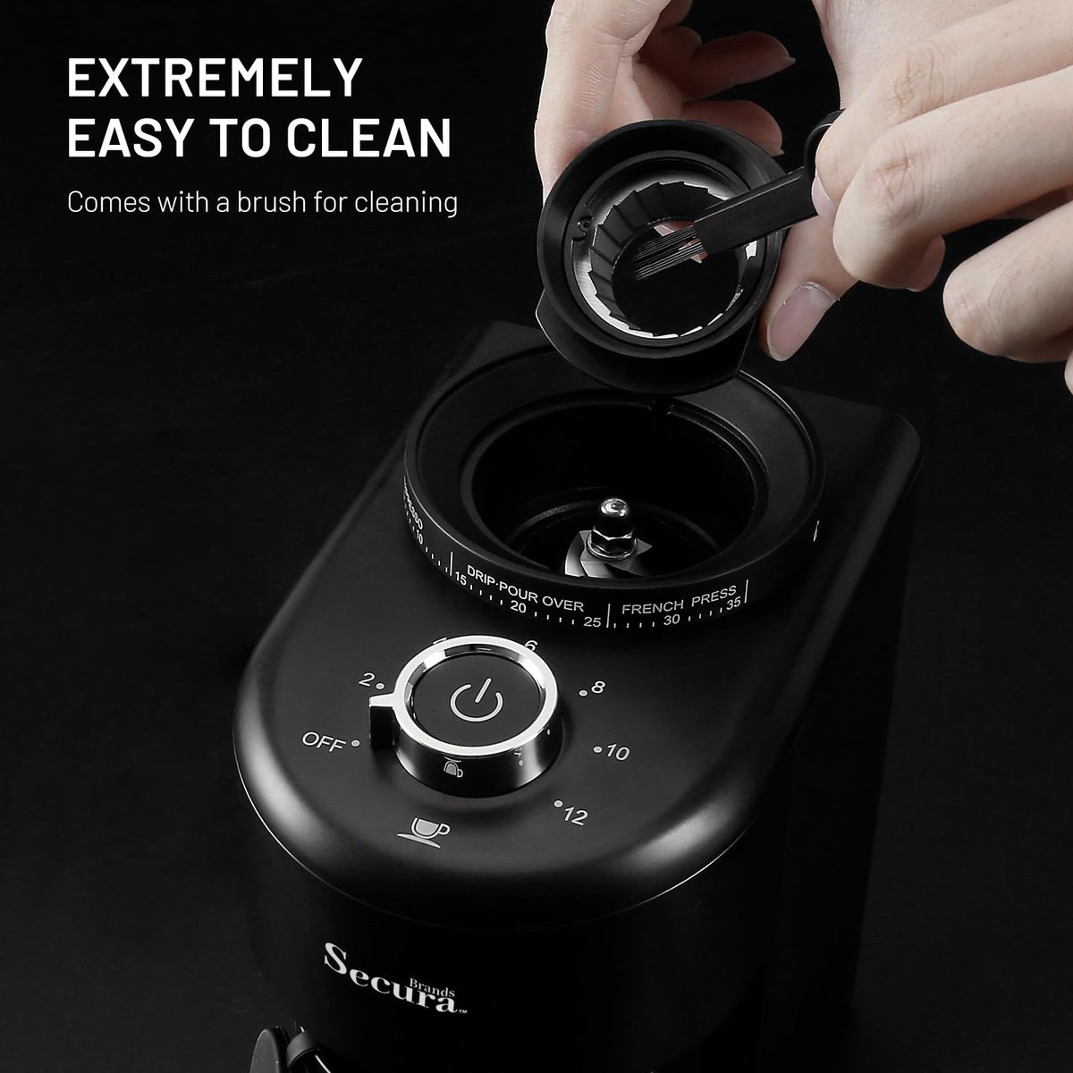 Electric Conical Burr Coffee Grinder with 35 Adjustable Grind Settings E953