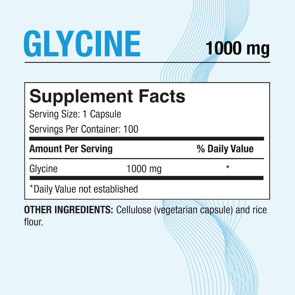 Glycine 1000mg 100 Vegetarian Capsules X894