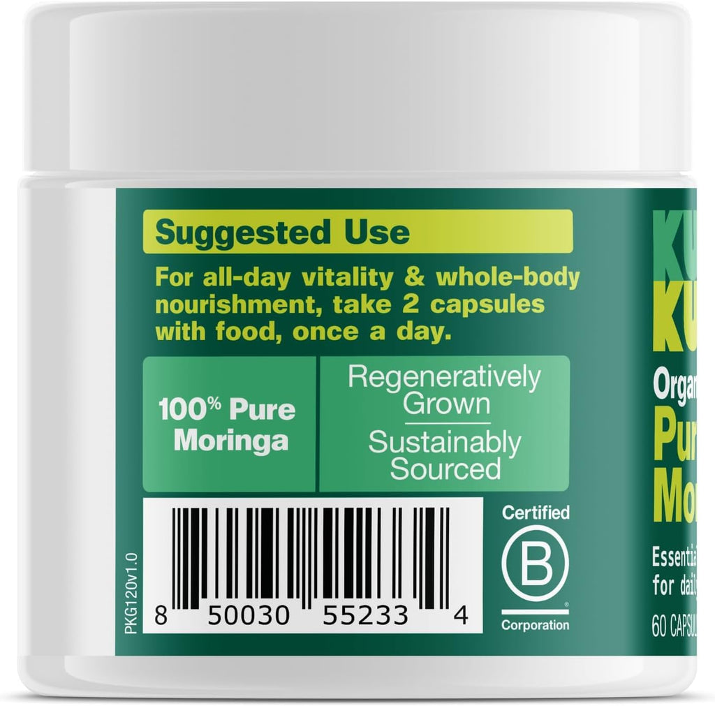 Pure Organic Moringa Leaf Capsules 60ct W273905