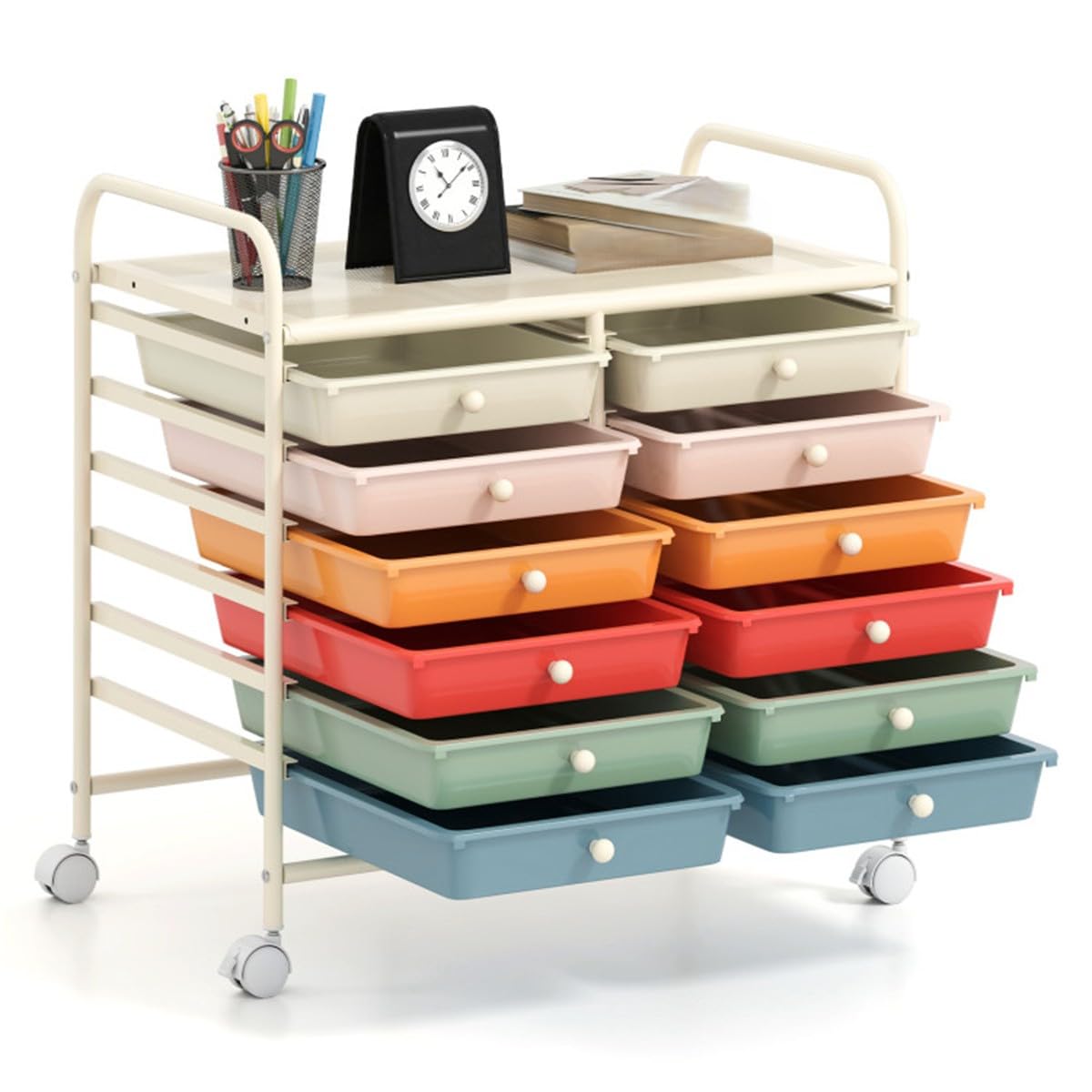 12 Drawer Rolling Storage Cart with Wheels N22491