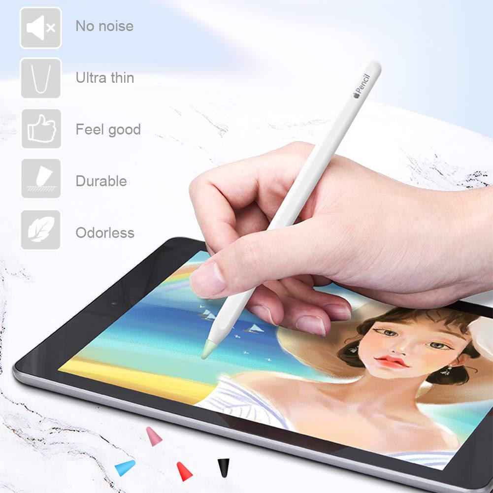 Silicone Pencil Tips Cover 60 PCS 10 Colors U53399