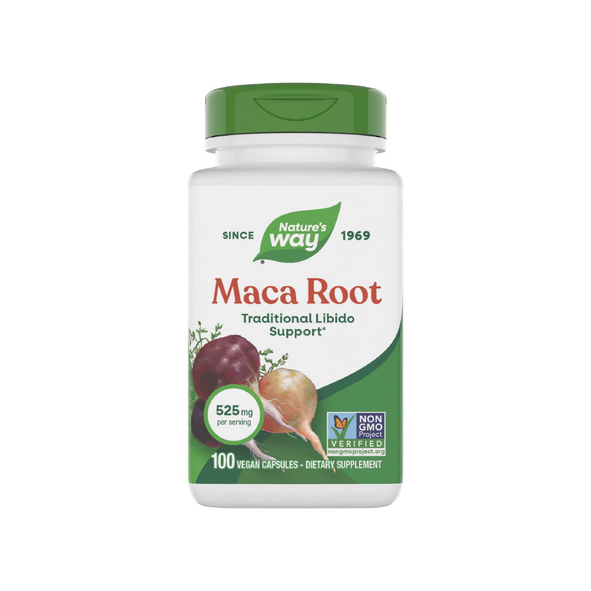 Maca Root Capsules Vegan 100 ct F2557