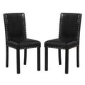 Faux Leather Upholstered Dining Chairs Set of 2 F734768