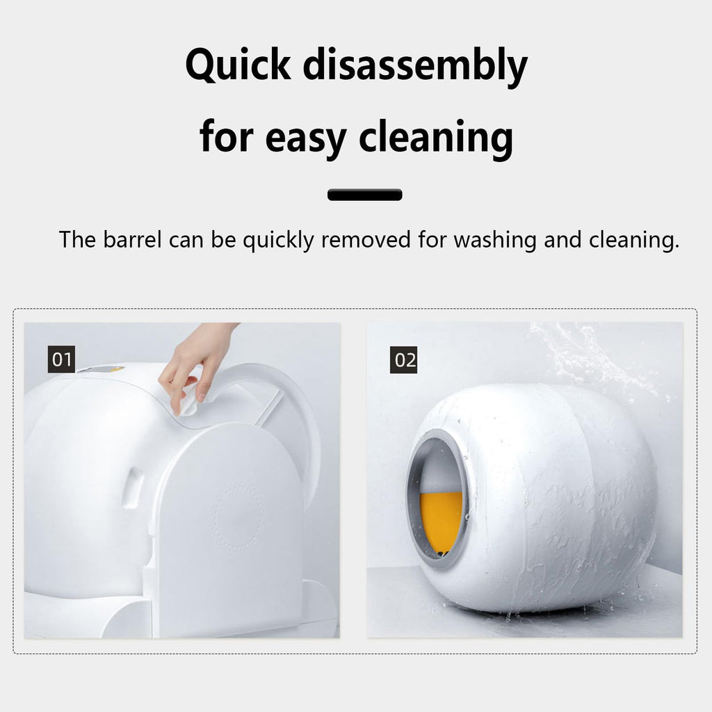 Covered Self-Cleaning Litter Box with Disposable Trays H15289