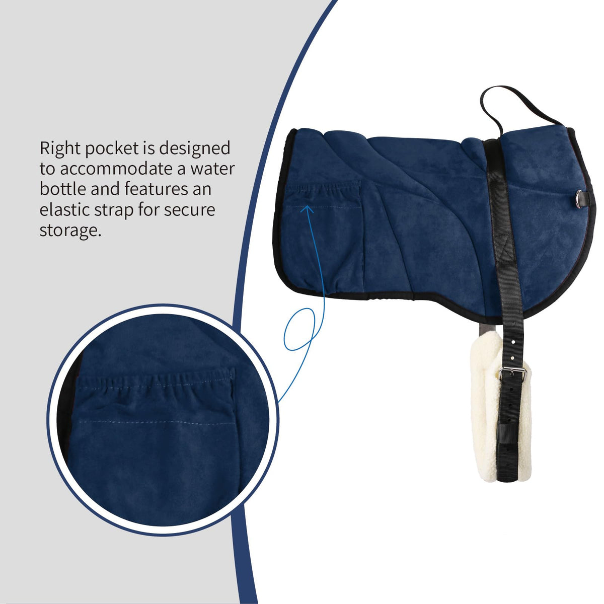 Western Bareback Saddle Pad with Matching Girth W22411