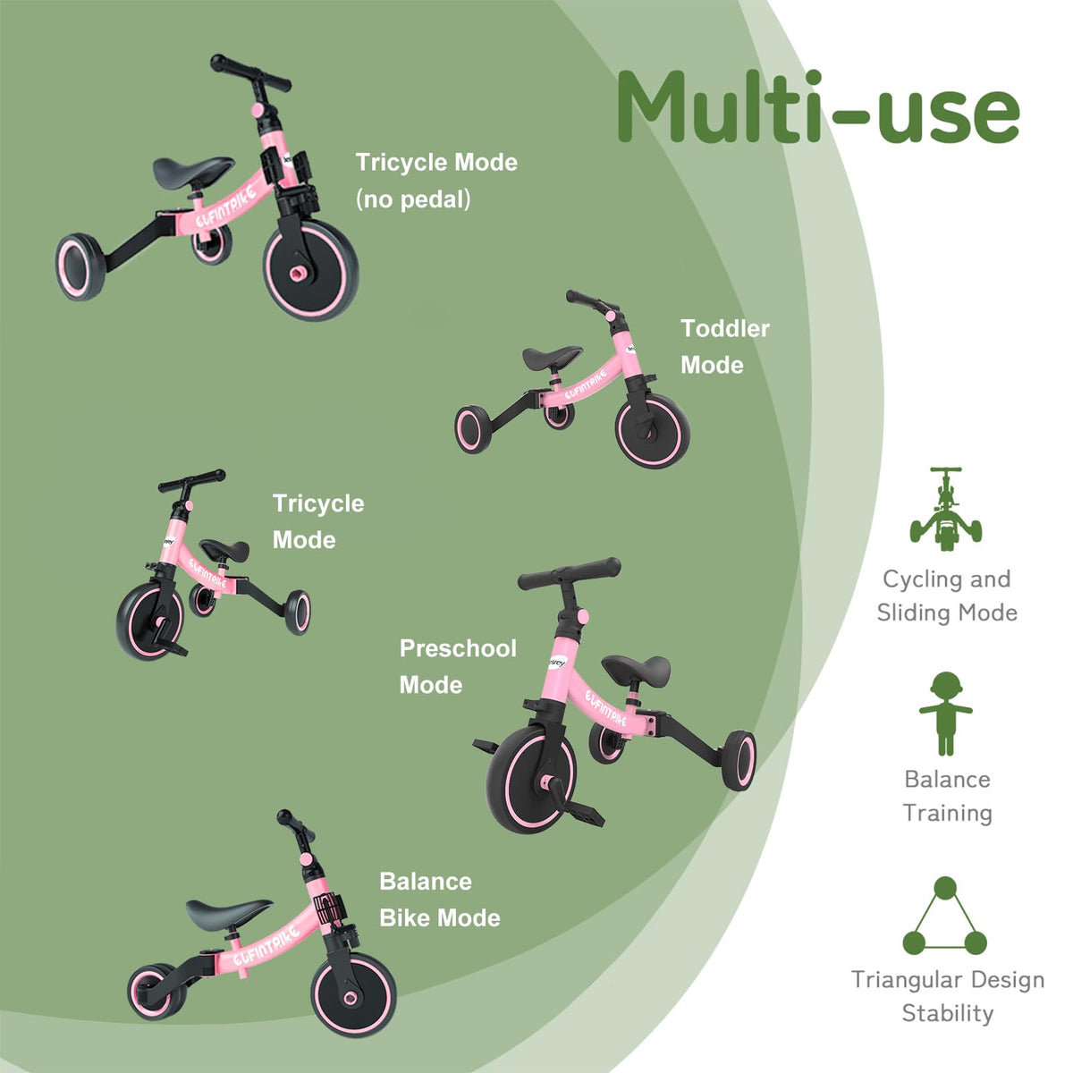 5 in 1 Toddler Bike E979