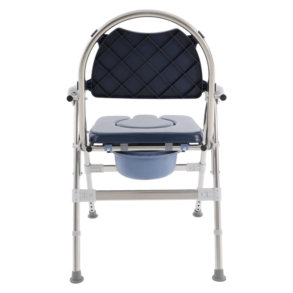 3 in 1 Commode Chair with Arms, Adjustable Height, Padded Seat, Toilet Bucket X611439