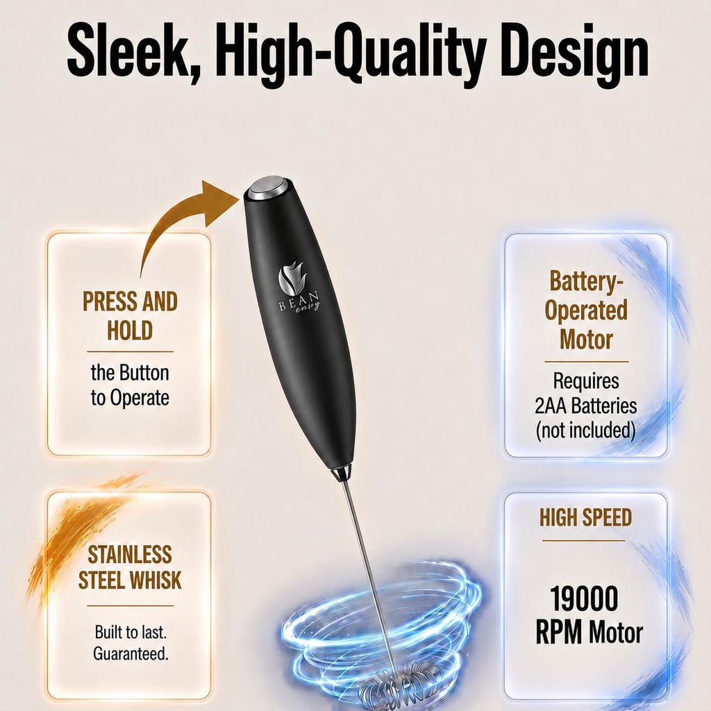 Black Handheld Milk Frother X828