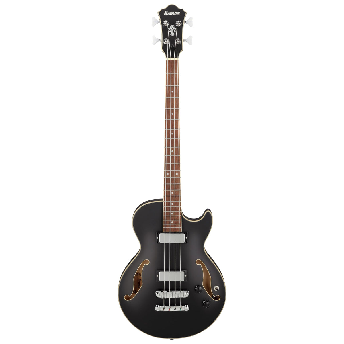 Black Flat Semi-hollow Bass Guitar W44014
