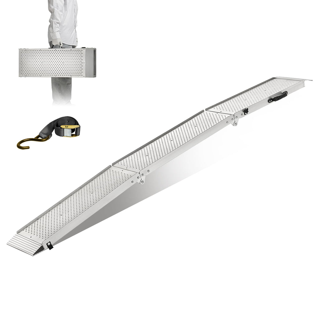 Aluminum Tri-Fold Motorcycle Ramp 600 lb Capacity R9813