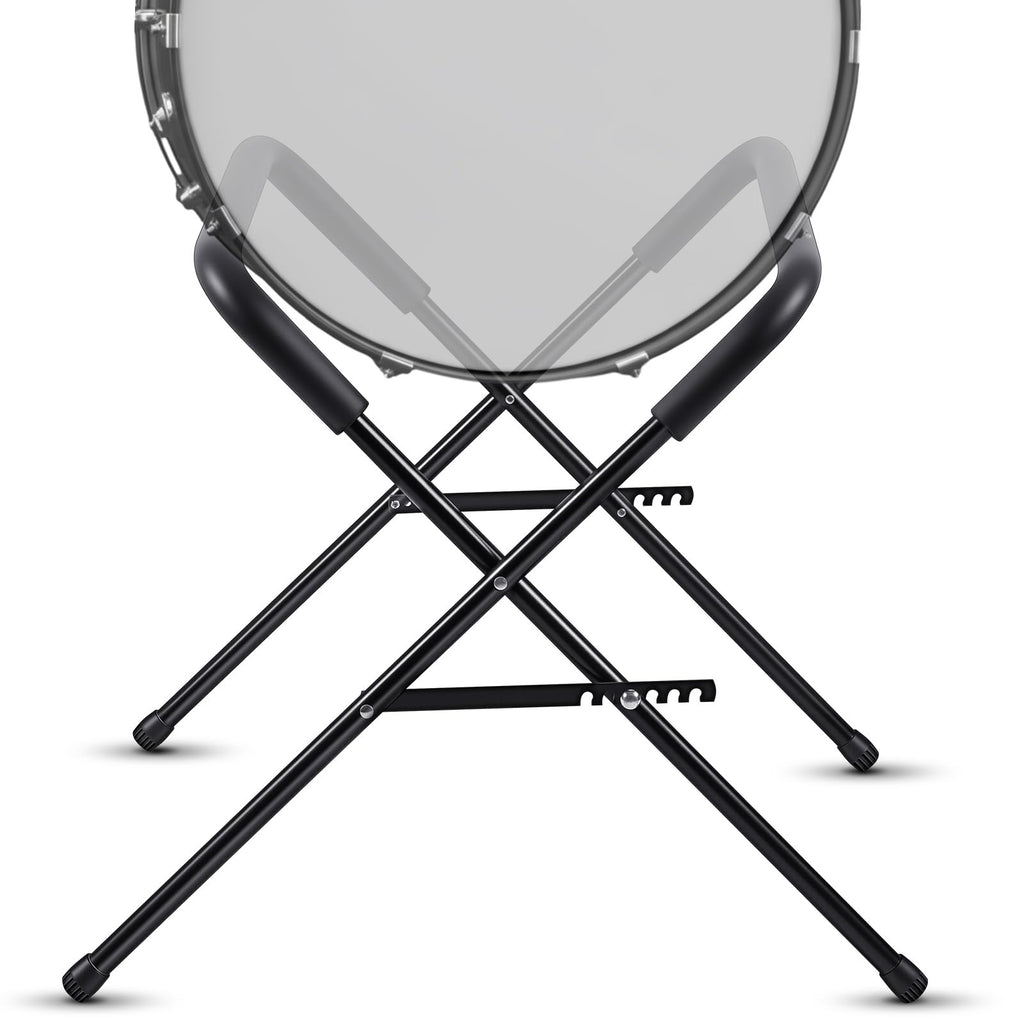 Heavy Duty Folding Bass Drum Stand Adjustable 21 Inches Steel O942750