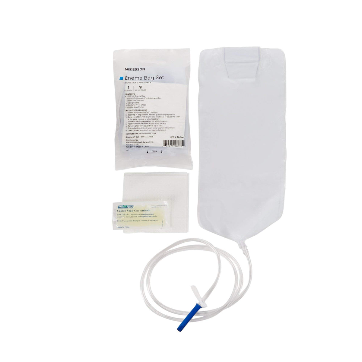 Non-Sterile Single Use Disposable Enema Bag Set 50 Count F74427