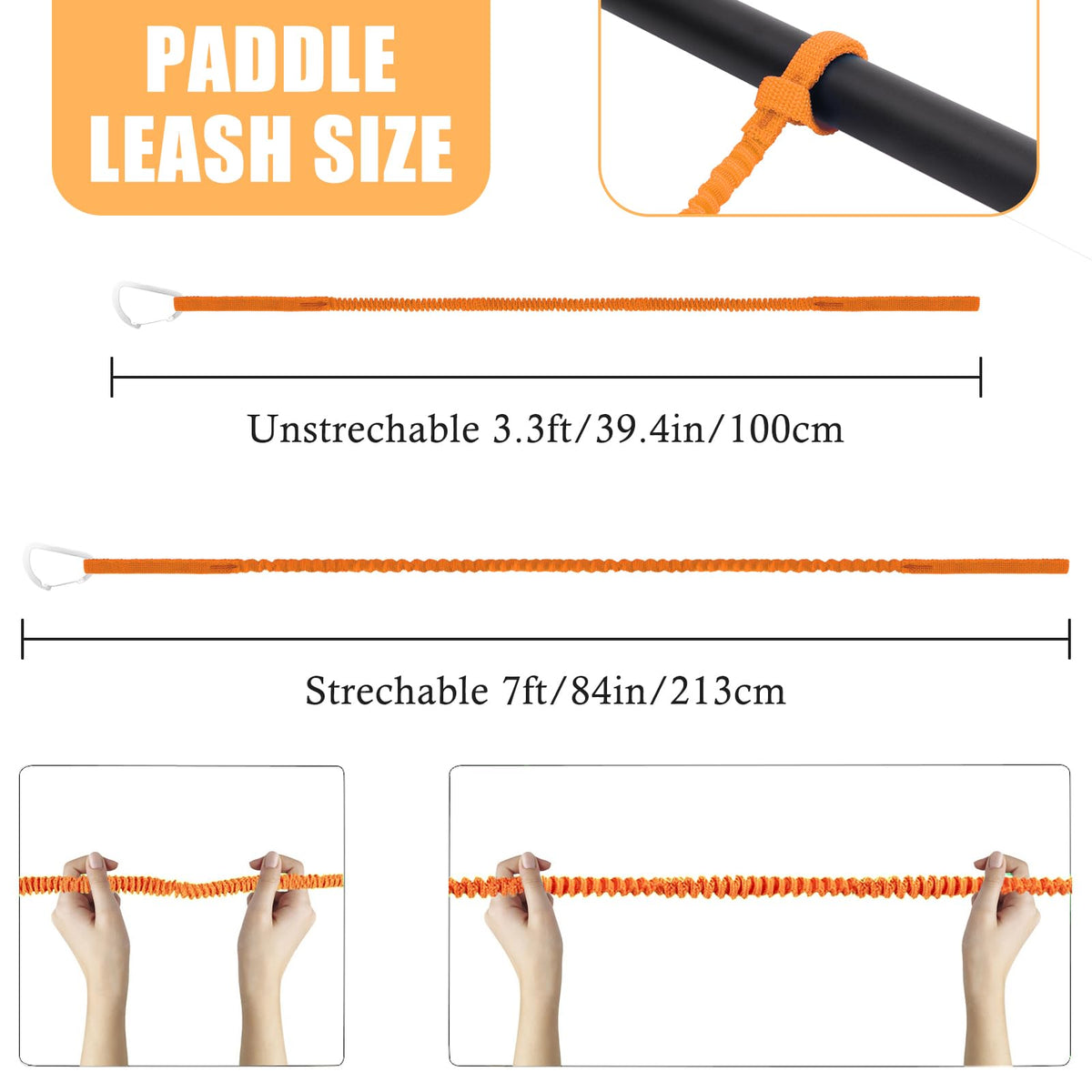 Kayak Paddle Board Leash Stretchable Strap B842639