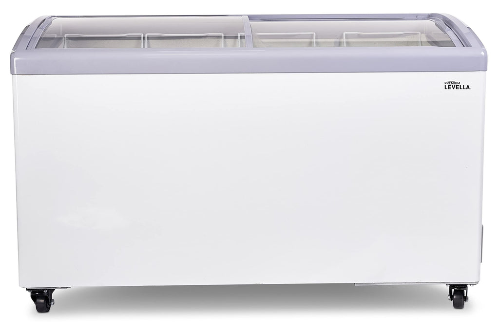 7.4 cu ft Chest Freezer with Curved Glass Top in White C1621