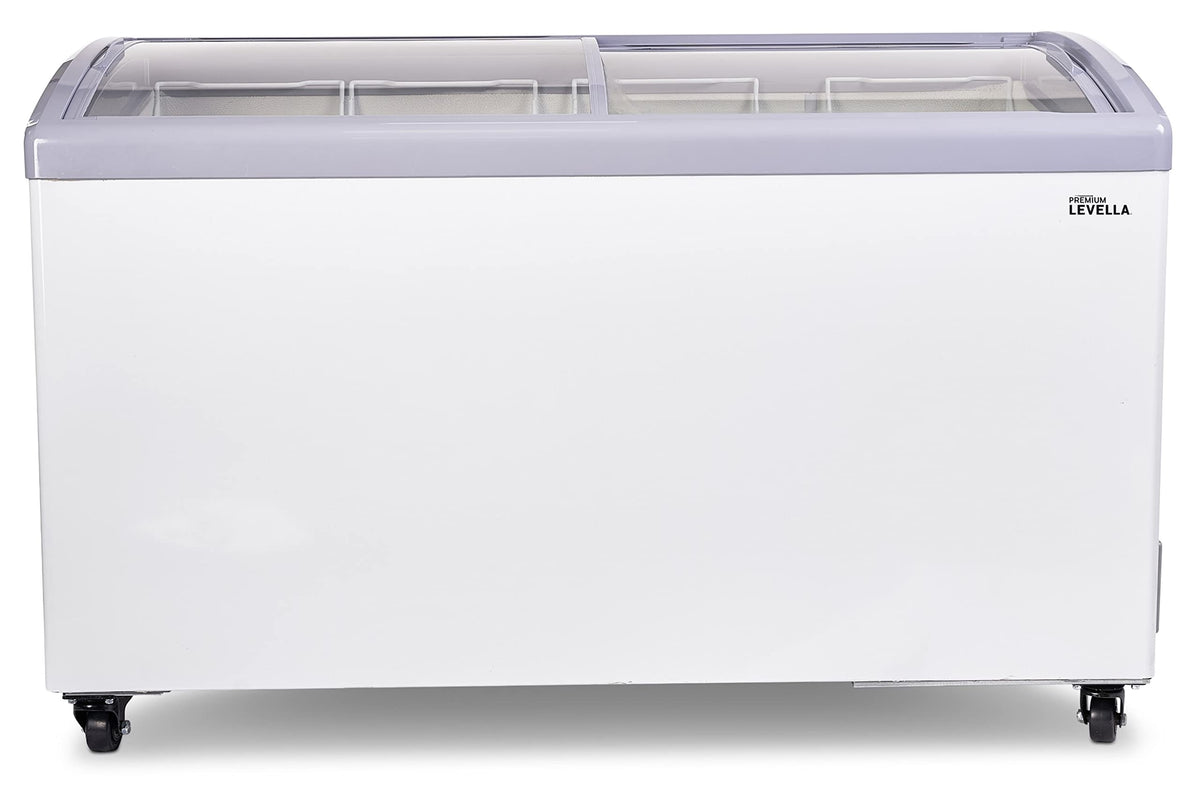 7.4 cu ft Chest Freezer with Curved Glass Top in White C1621