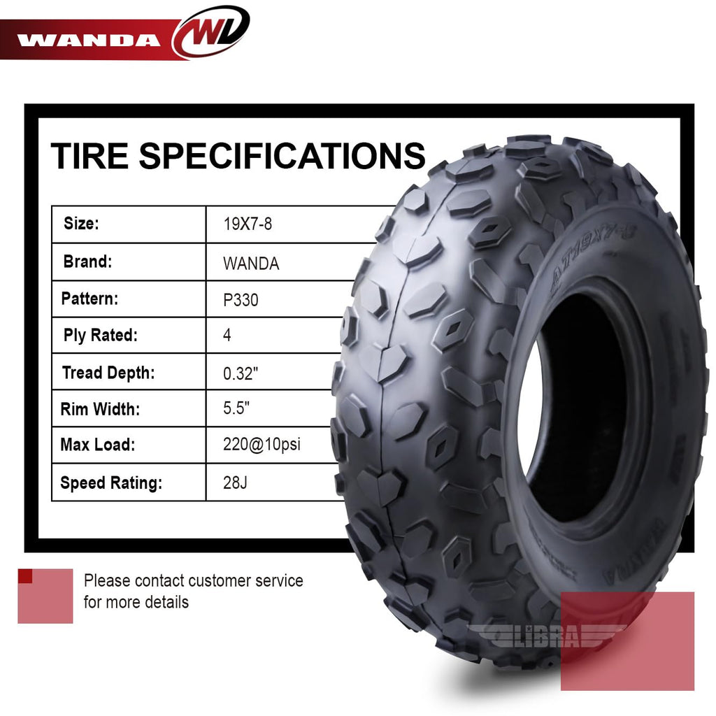 19X7-8 4PR ATV Tires Y442
