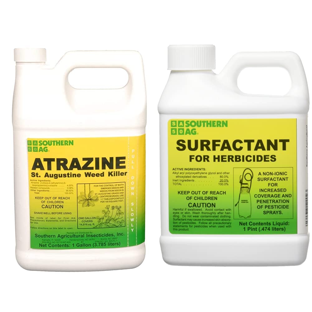 Atrazine St. Augustine Grass Weed Killer, 1 Gallon & Surfactant T4014