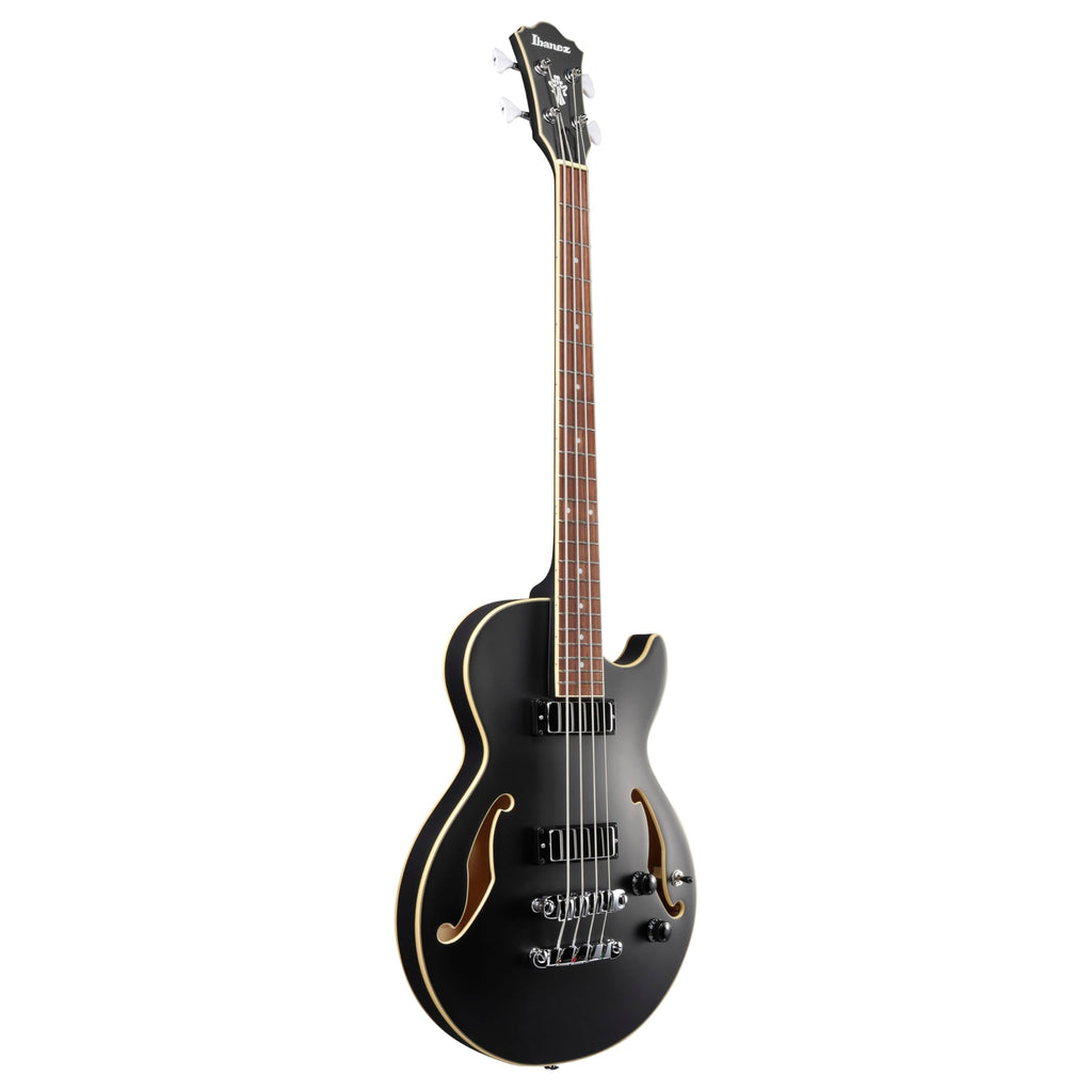 Black Flat Semi-hollow Bass Guitar W44014