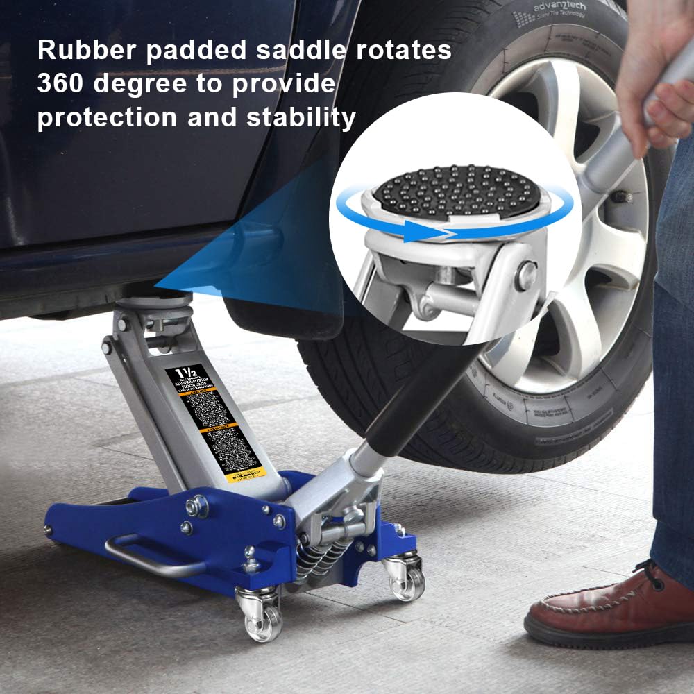 1.5 Ton Aluminum Steel Low Profile Hydraulic Floor Jack Z626