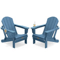 Folding Adirondack Chair Set of 2 with Cup Holder L329