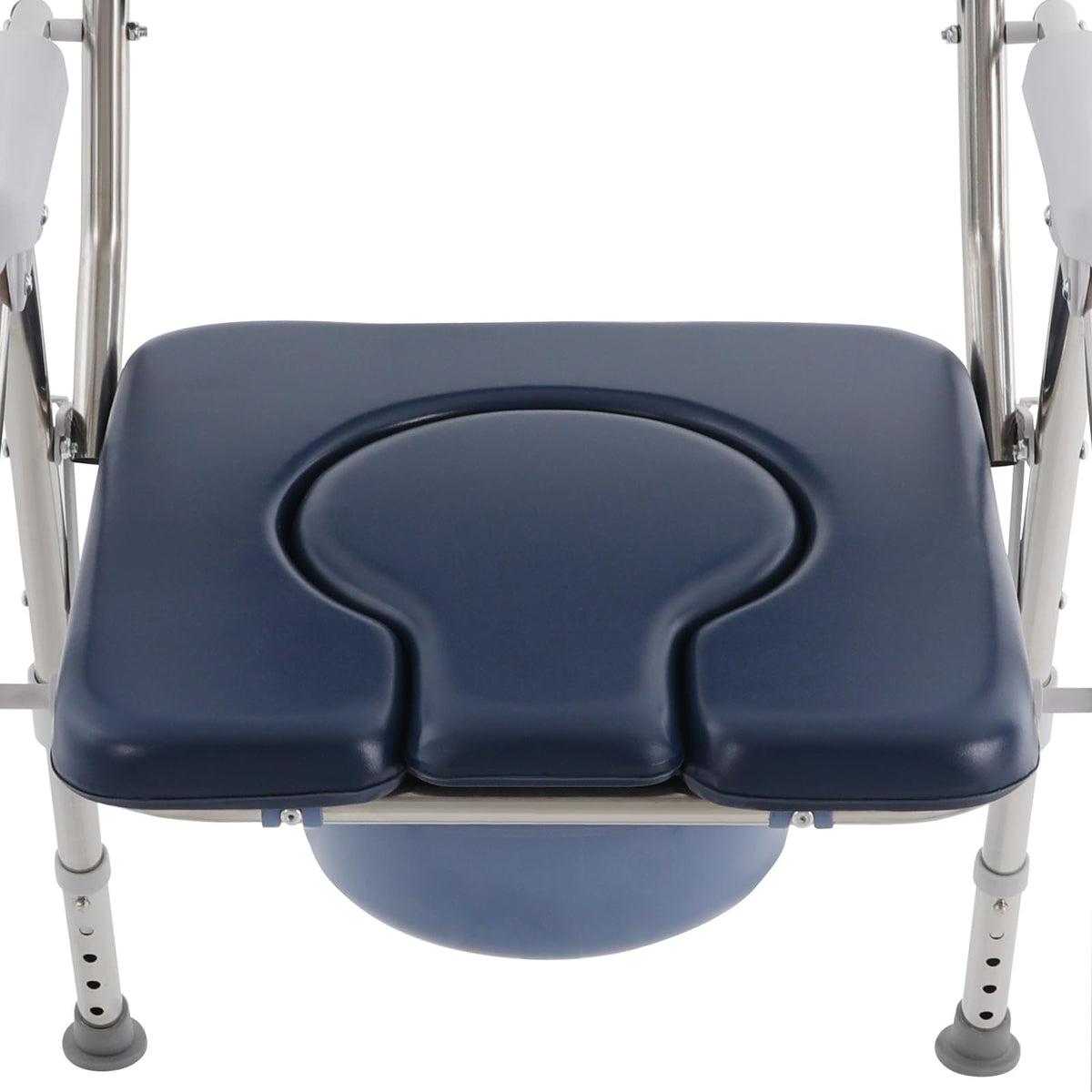 3 in 1 Commode Chair with Arms, Adjustable Height, Padded Seat, Toilet Bucket X611439