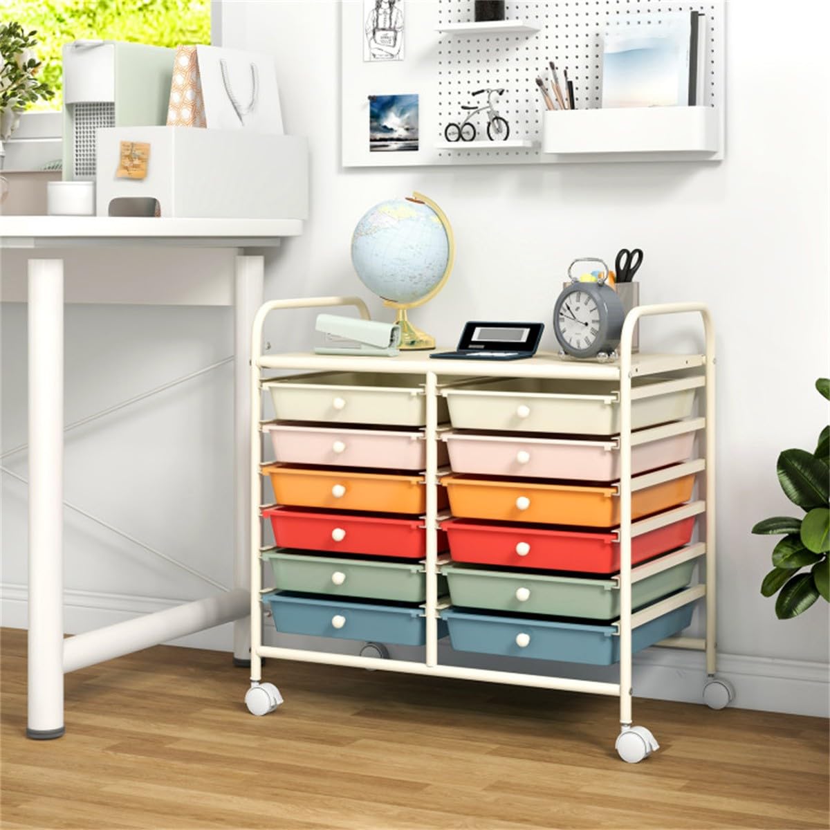12 Drawer Rolling Storage Cart with Wheels N22491
