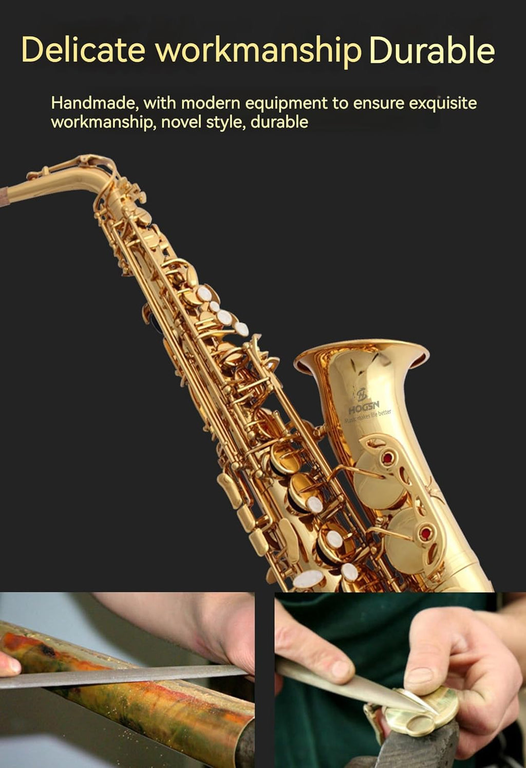 E flat Alto Saxophone with Belt Box, Whistle, Cleaning Suit T1884