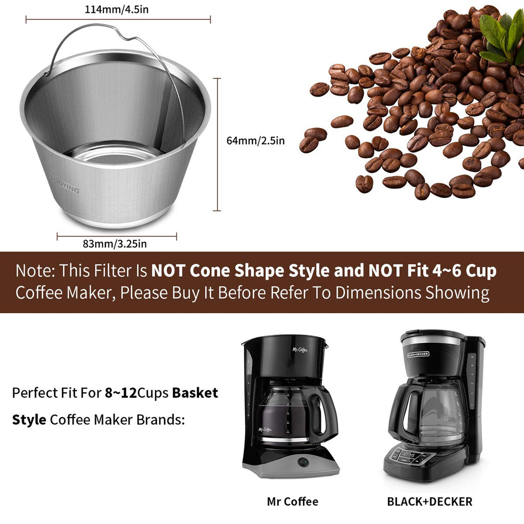 8-12 Cup Reusable Basket Coffee Filters B2530
