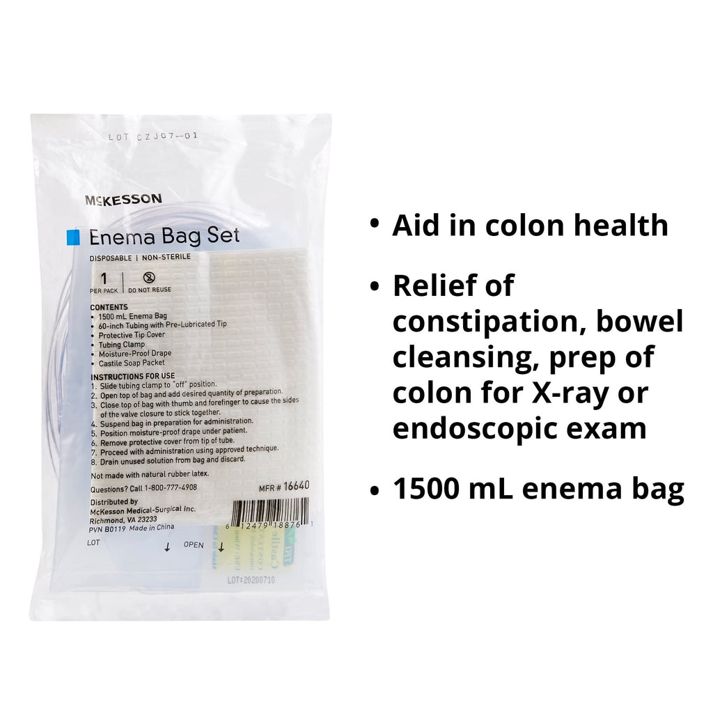 Non-Sterile Single Use Disposable Enema Bag Set 50 Count F74427