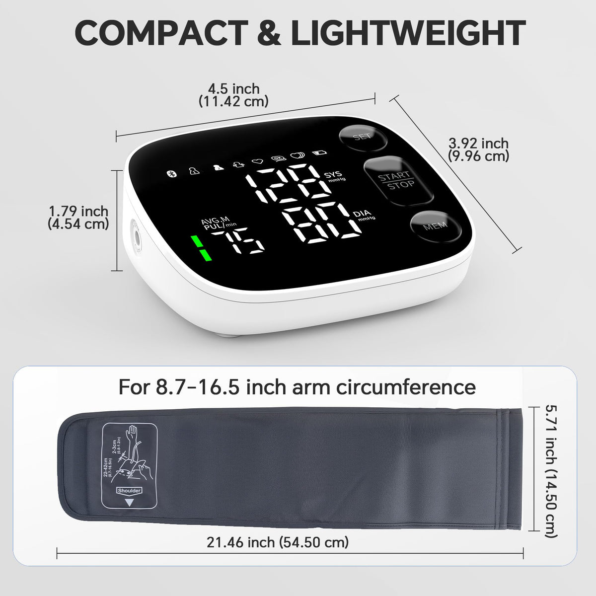 Blood Pressure Monitor Bluetooth Upper Arm G319